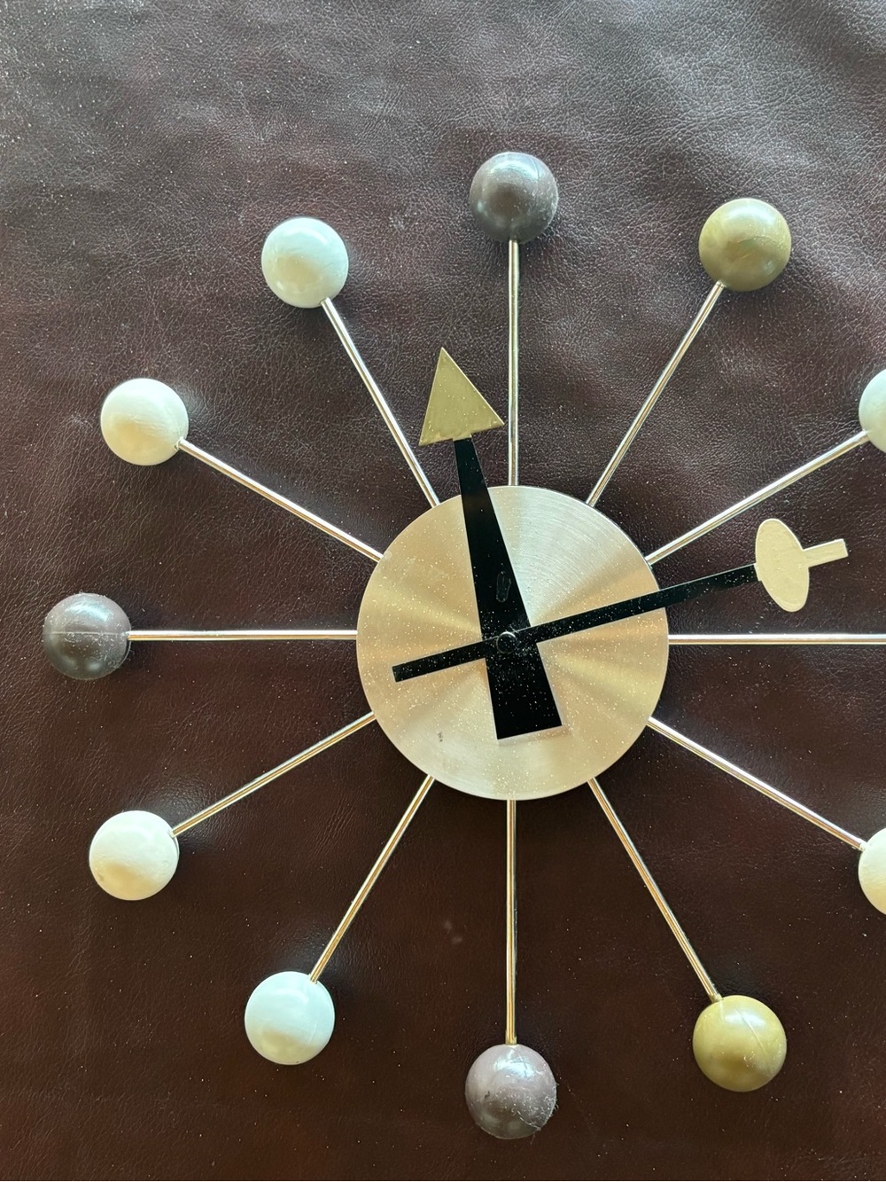 Ball Clock in  Solid Wood Decorative Mid Century Modern Wall Clocks Retro